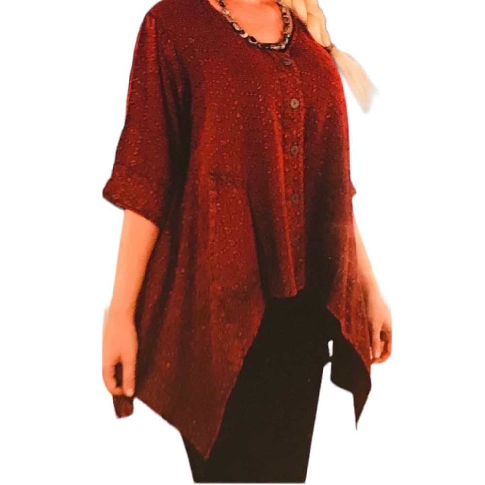 NWT.  Sacred Threads Blouse.   S/M.   219688.  BL/GR.